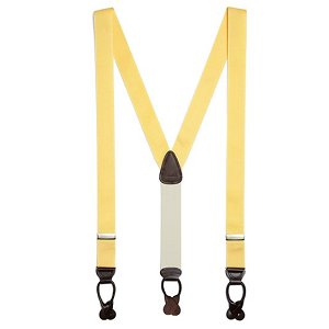 Extra-Long Solid Suspenders - Yellow